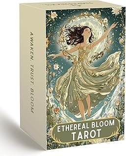 Tarot Deck Unique, 78 Floral Tarot Cards with Instructions, Modern Witch Tarot for Beginners and Experienced Readers, Divination and Spiritual Growth Tool